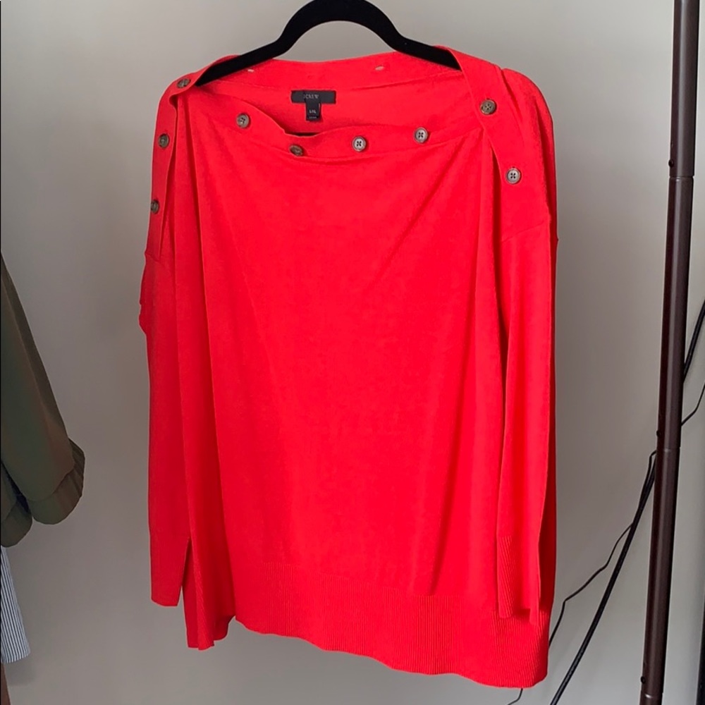 JCrew Button Boatneck Sweater